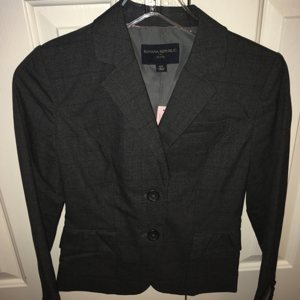 Banana Republic Dark Gray Petite Blazer--NWT